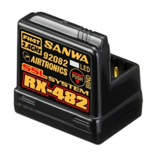 Picture of Sanwa/Airtronics RX-482 2.4GHz 4-Channel FHSS-4 SSL Telemetry Receiver