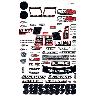 Picture of Team Associated SC10.2 Factory Team Decal Sheet