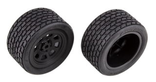 Picture of Team Associated SR10 Pre-Mounted Street Stock Tires w/Rear Wheels (2)