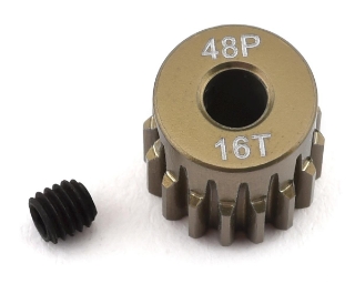 Picture of ProTek RC 48P Lightweight Hard Anodized Aluminum Pinion Gear (3.17mm Bore) (16T)