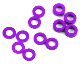 Picture of ProTek RC Aluminum Ball Stud Washer Set (Purple) (12) (0.5mm, 1.0mm & 2.0mm)