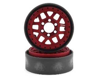 Picture of Vanquish Products KMC XD229 Machete V2 1.9 Beadlock Crawler Wheels (Red) (2)