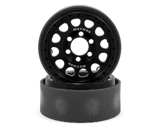 Picture of Vanquish Products Method 105 1.9 Beadlock Crawler Wheels (Black/Silver) (2)
