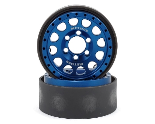 Picture of Vanquish Products Method 105 1.9 Beadlock Crawler Wheels (Blue/Silver) (2)
