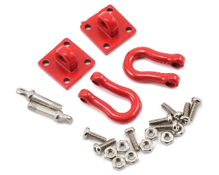 Picture of Yeah Racing 1/10 Crawler Scale Heavy Duty Shackle w/Mounting Bracket (Red) (2)