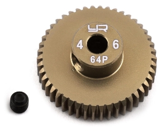 Picture of Yeah Racing 64P Hard Coated Aluminum Pinion Gear (46T)