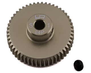 Picture of Yeah Racing 64P Hard Coated Aluminum Pinion Gear (51T)