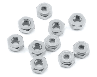 Picture of Yeah Racing 4mm Aluminum Lock Nut (10) (Silver)