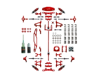 Picture of Yeah Racing Tamiya TT-02 Aluminum Upgrade Kit (Red)