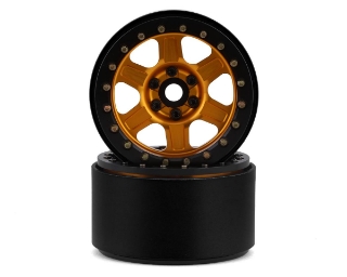 Picture of SSD RC Challenger 2.2" Beadlock Wheels (Gold/Black) (2)