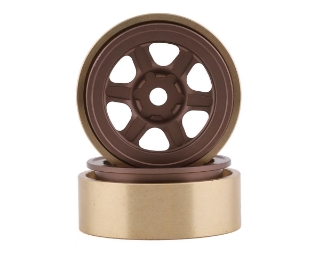 Picture of SSD RC SCX24 1.0” Aluminum/Brass Challenger Wheels (Bronze) (2)
