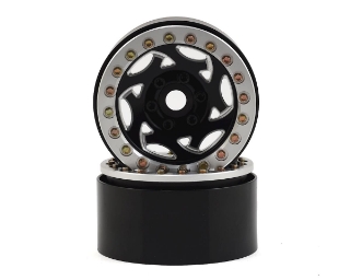 Picture of SSD RC 1.9” Champion Beadlock Wheels (Black/Silver)