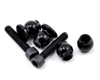 Picture of JConcepts Aluminum Serrated Shock Bottom Pivot Ball Set (Black)
