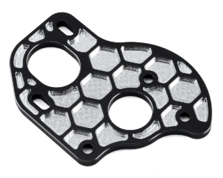 Picture of JConcepts B6.1/B6.1D Aluminum "3 Gear" Layback Honeycomb Motor Plate (Black)
