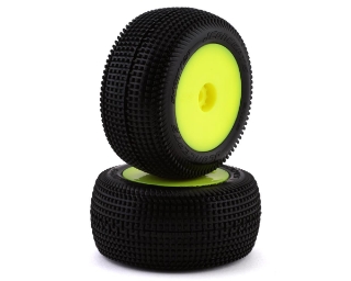 Picture of JConcepts Mini-T 2.0 Sprinter Pre-Mounted Rear Tires (Yellow) (2) (Green)