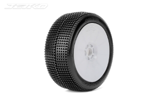 Picture of JetKO Tires Sting 1/8 Buggy Tires Mounted on White Dish Rims, Medium Soft (2)