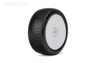 Picture of JetKO Tires Marco 1/8 Buggy Tires Mounted on White Dish Rims, Medium Soft (2)