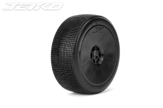 Picture of JetKO Tires Lesnar 1/8 Buggy Tires Mounted on Black Dish Rims, Medium Soft (2)