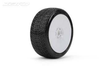 Picture of JetKO Tires Positive 1/8 Buggy Tires Mounted on White Dish Rims, Medium Soft (2)
