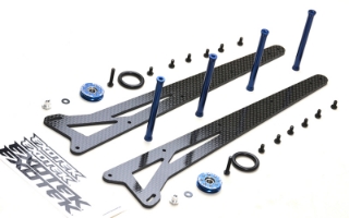 Picture of Carbon Fiber Wheelie Ladder Bar Set w/2 Wheels, Adjustable, compatible with 2wd Slash