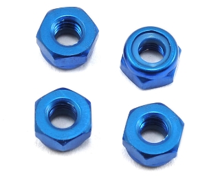 Picture of Yokomo 3mm Aluminum Thin Locknut (Blue) (4)
