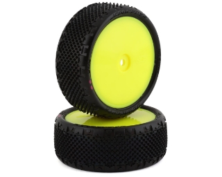 Picture of JConcepts Pin Swag 2.2" Pre-Mounted 4WD Front Buggy Tire (Yellow) (2) (Pink) w/12mm Hex