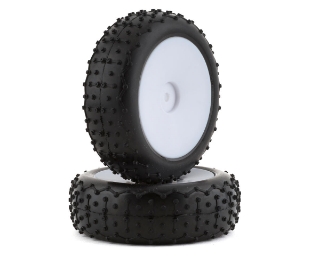 Picture of Team Associated Reflex 14B Front Narrow Pre-Mounted Mini Pin Tire (2) (White)