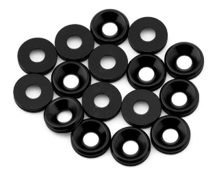 Picture of Team Brood 3mm 6061 Aluminum Countersunk Washer (Black) (16)