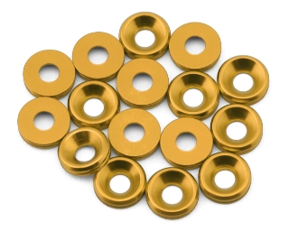Picture of Team Brood 3mm 6061 Aluminum Countersunk Washer (Yellow) (16)