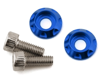 Picture of Team Brood M3 Motor Washer Heatsink w/Screws (Blue) (2) (8mm)