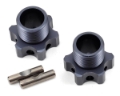 Picture of Tekno RC Aluminum 17mm Lightened Hex Wheel Hub Set (Gun Metal) (2) (+2mm Offset)